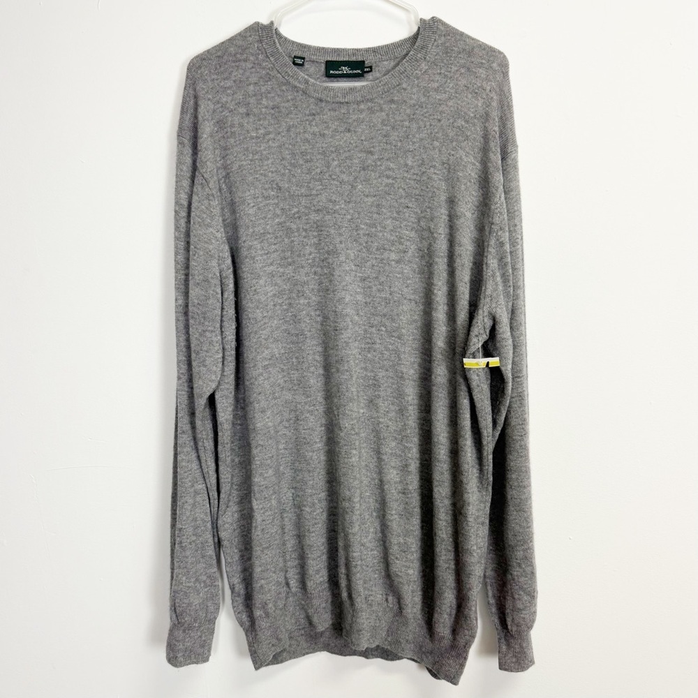 Rodd & Gunn Sweater Mens 3XL Gray Wool Rich Blend Cashmere Merino Crewneck